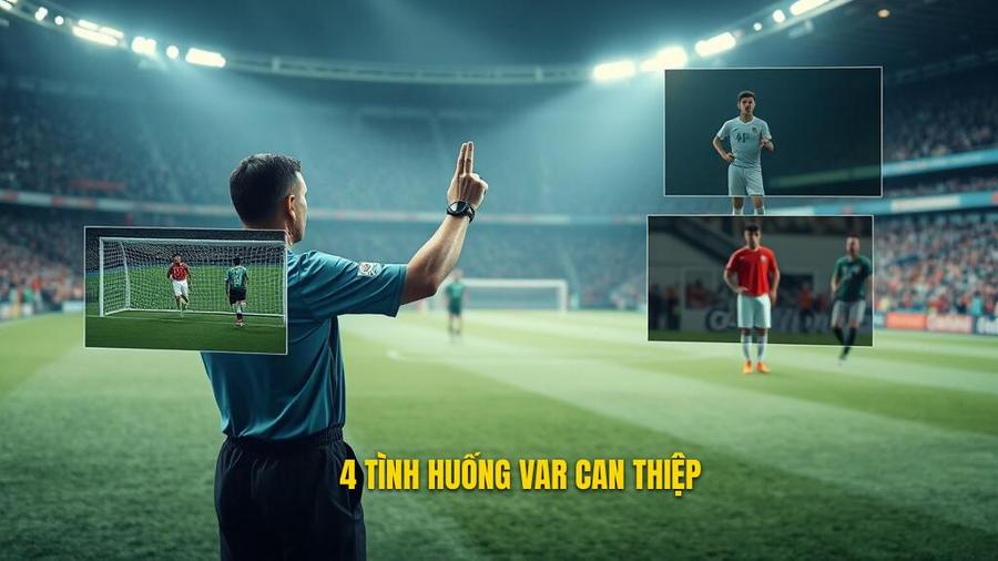 Bốn tình huống VAR được phép can thiệp